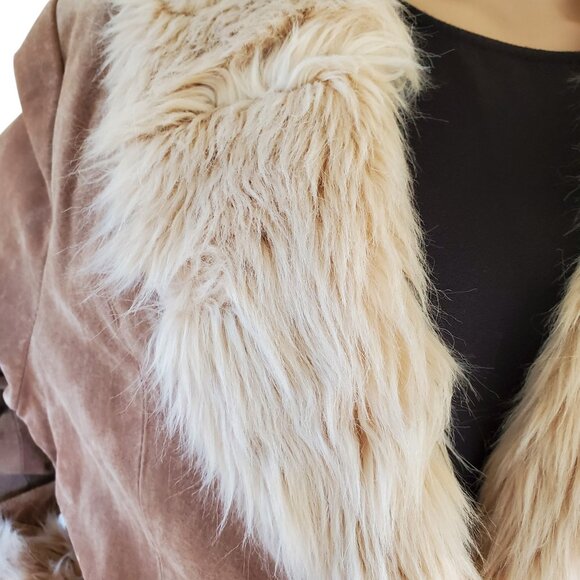 VTG 90s WILSON'S LEATHER COAT Women's XL Maxima Y2K Penny Lane Faux Fur Lined - Picture 9 of 14